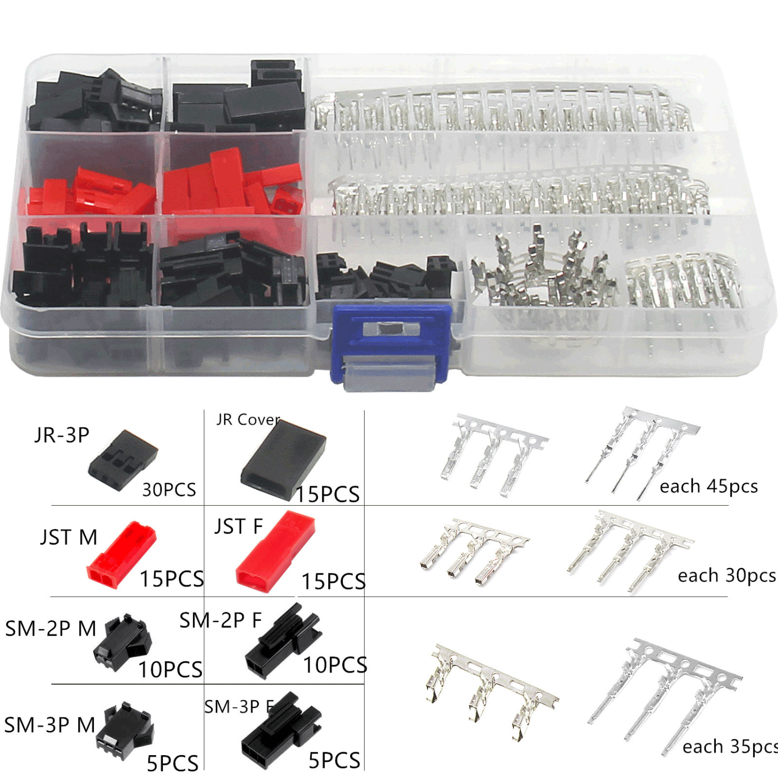 105PCS Servo Plug Connector JR - огляд і ціна Rc Hobby Wire